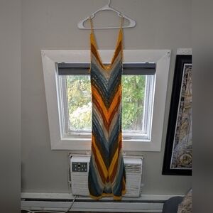 Free People Multicolor Chevron Knit Dress